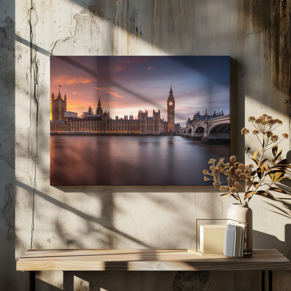 Art Prints of London Palace of Westminster Sunset