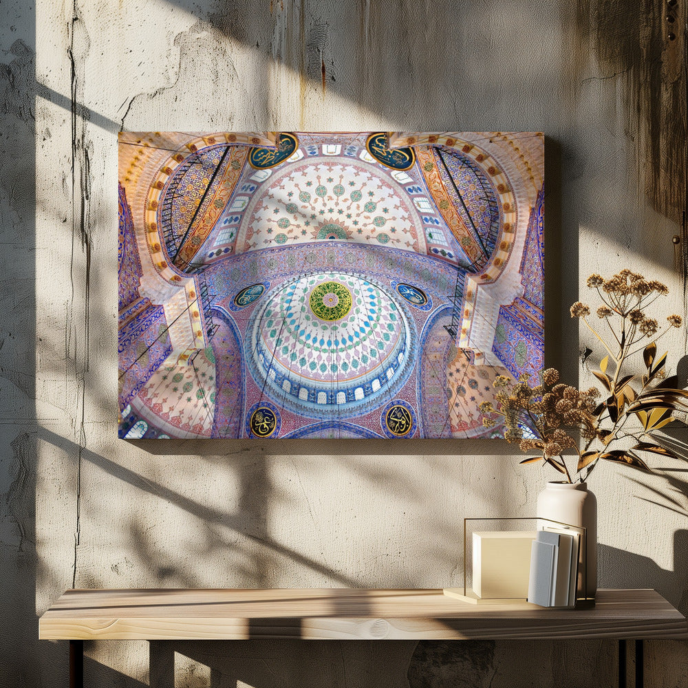 The Blue Mosque – The Sultan Ahmed Mosque. Columns and Main Domes. Istanbul. Turkey © Nora de Ang