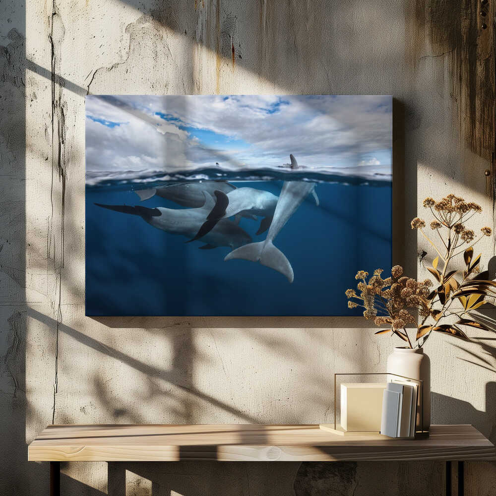 Pod of dolphin at the surface