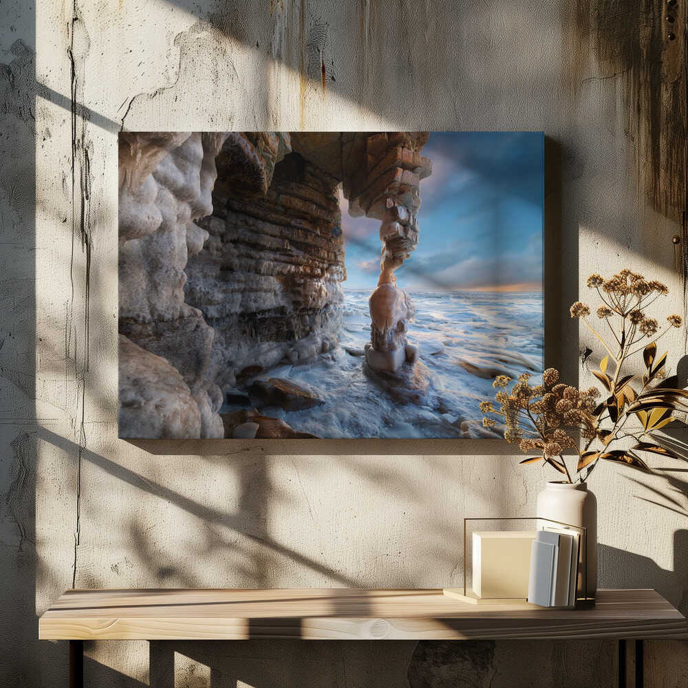 The first leg in frozen Bohai Sea