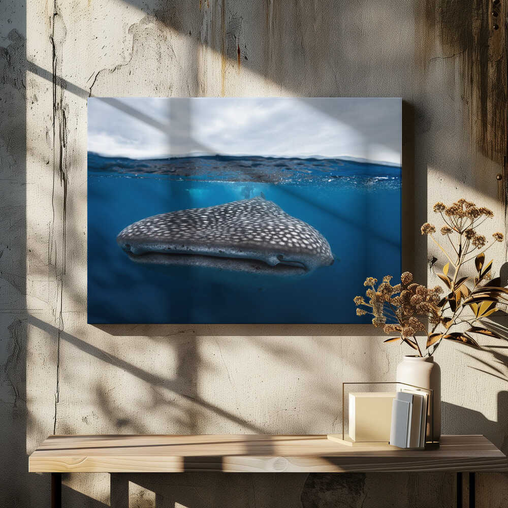 Whale Shark in split level