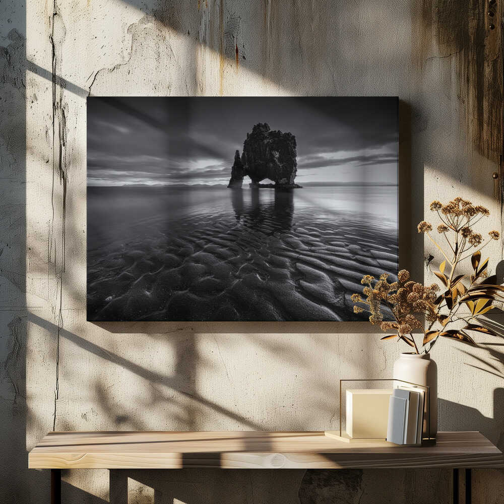 Dawn at Rhino Rock Black-White