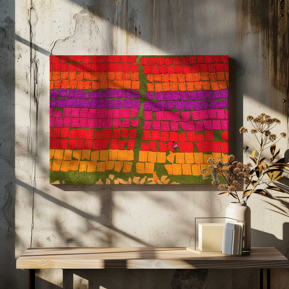 Drying cloth under sunlight