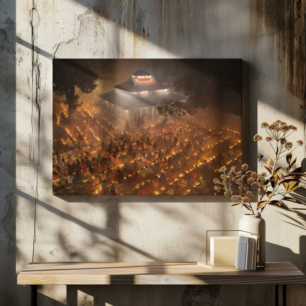 Devotees attend in prayer