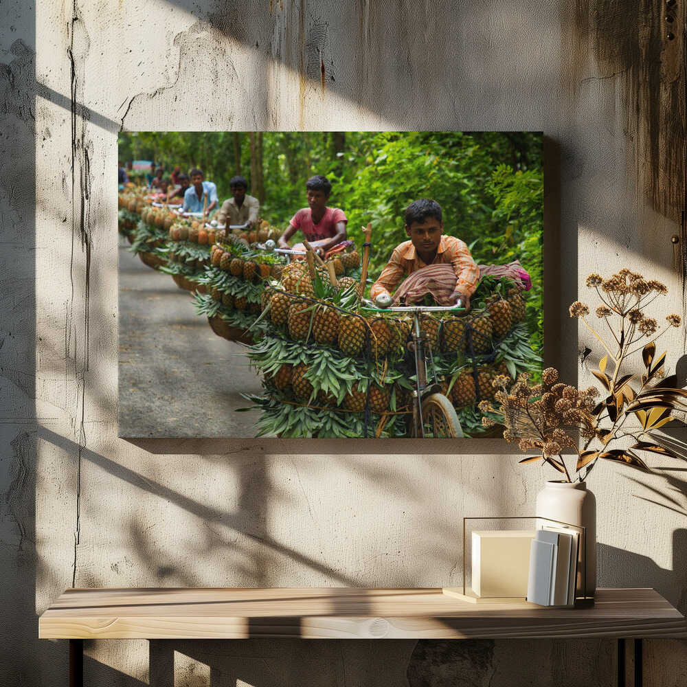 Transporting pineapples