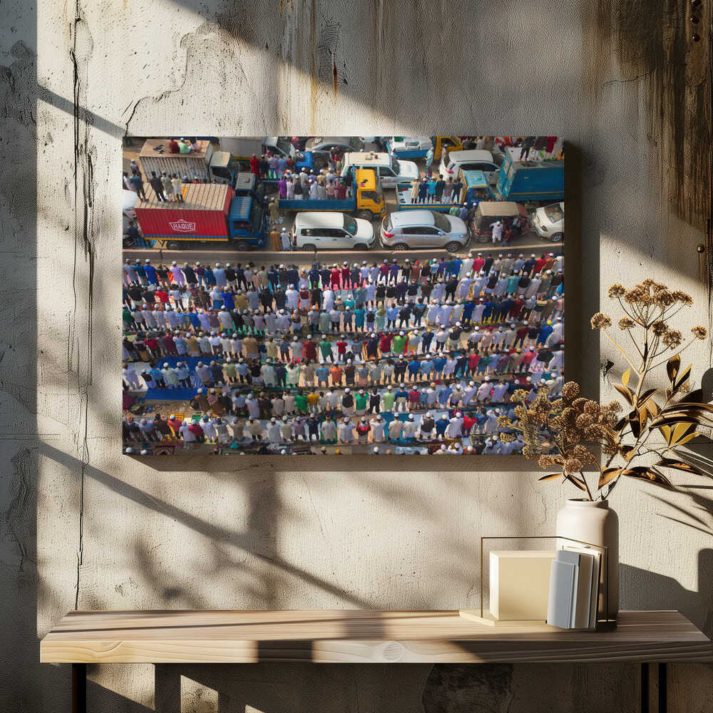 Traffic standstill for prayers