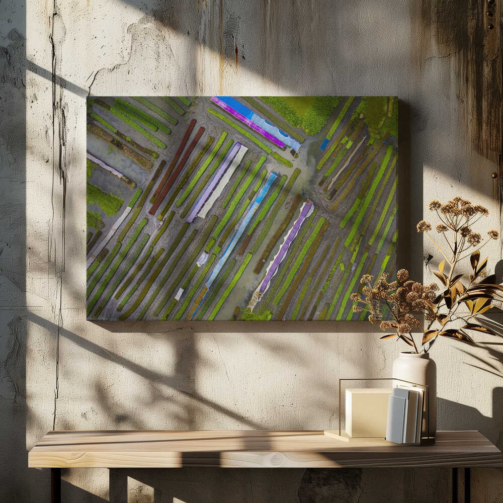 Traditional farming methods on floating islands