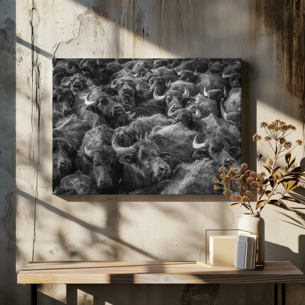 Art Prints of asian buffaloes