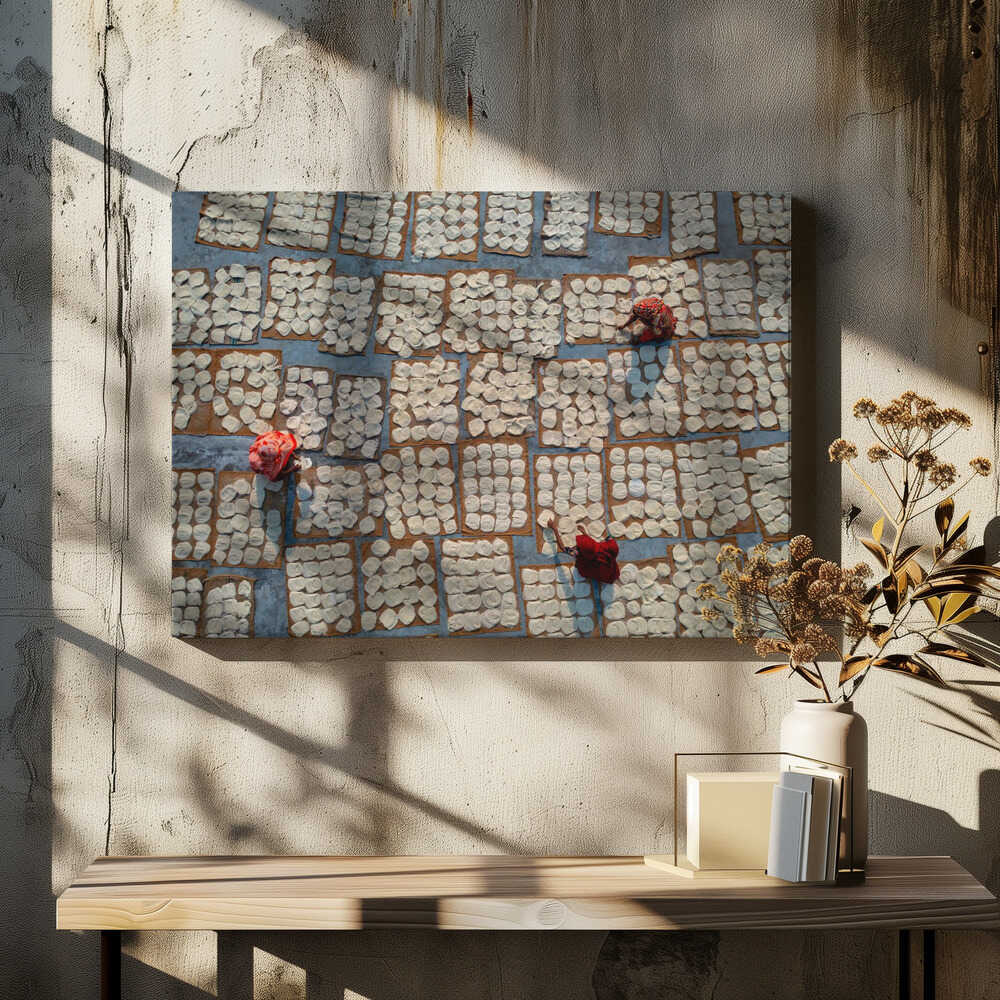 Women drying vermicelli