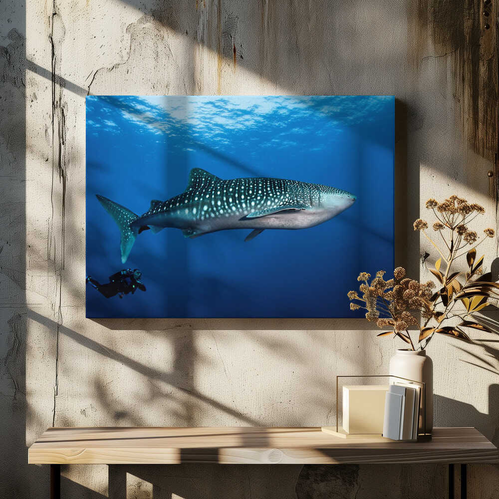 Whale shark and diver