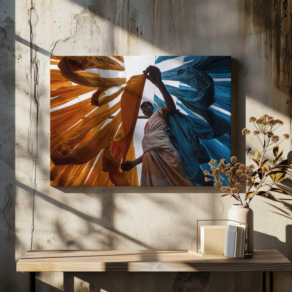 Drying clothing under the sun