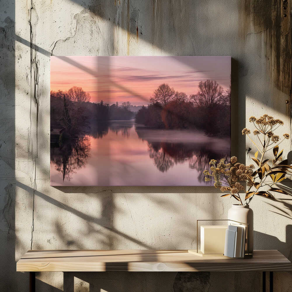 Pastel Sunset of French Countryside