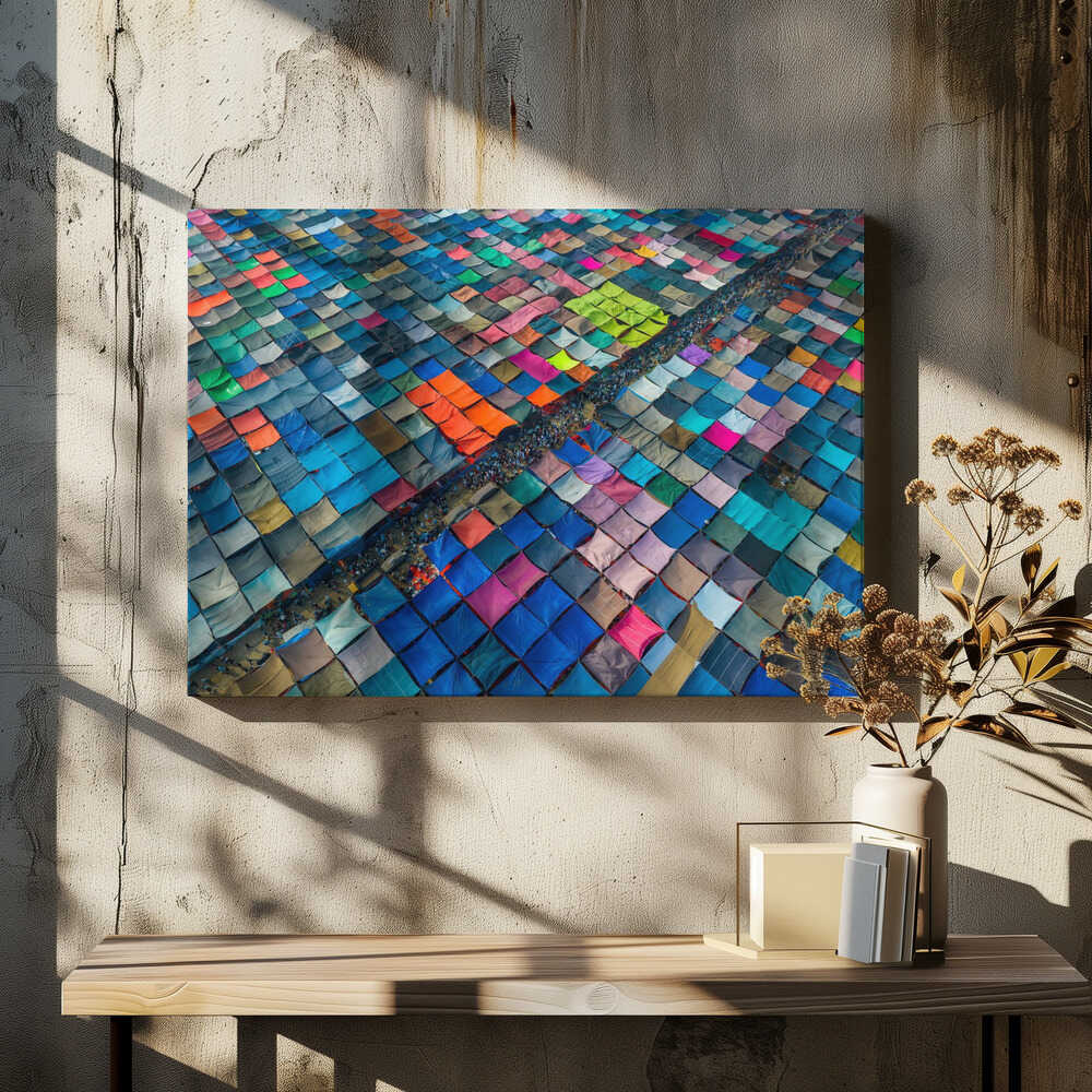 Colorful tents of Muslims congregation