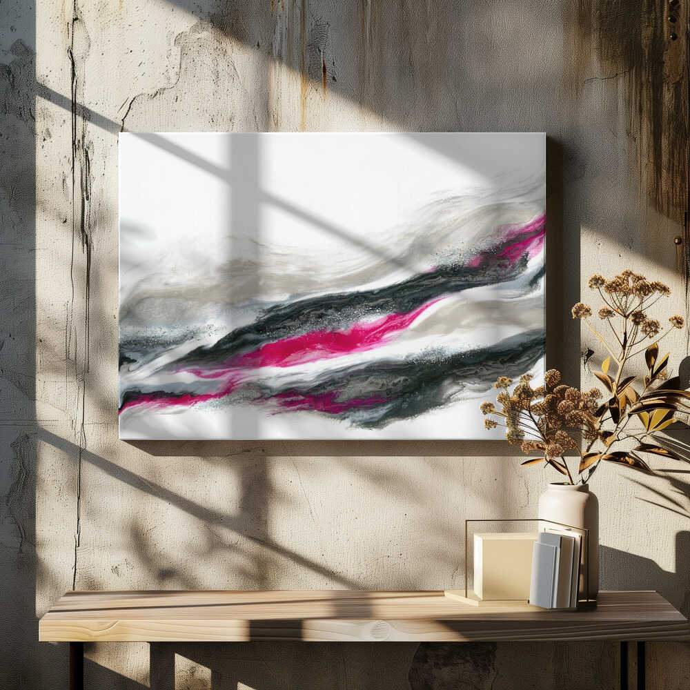 Fuschia and Silver Wave