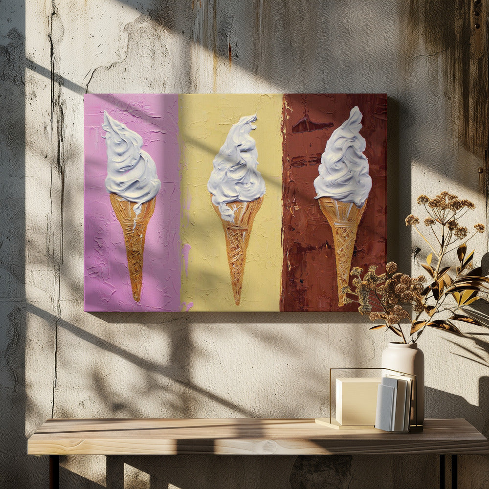 Ice Creams On Neapolitan