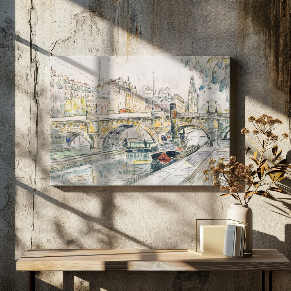 Tugboat at the Pont Neuf, Paris (1923)