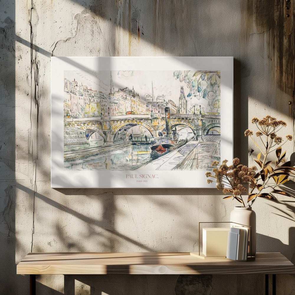 Tugboat At the Pont Neuf, Paris 1923 Poster