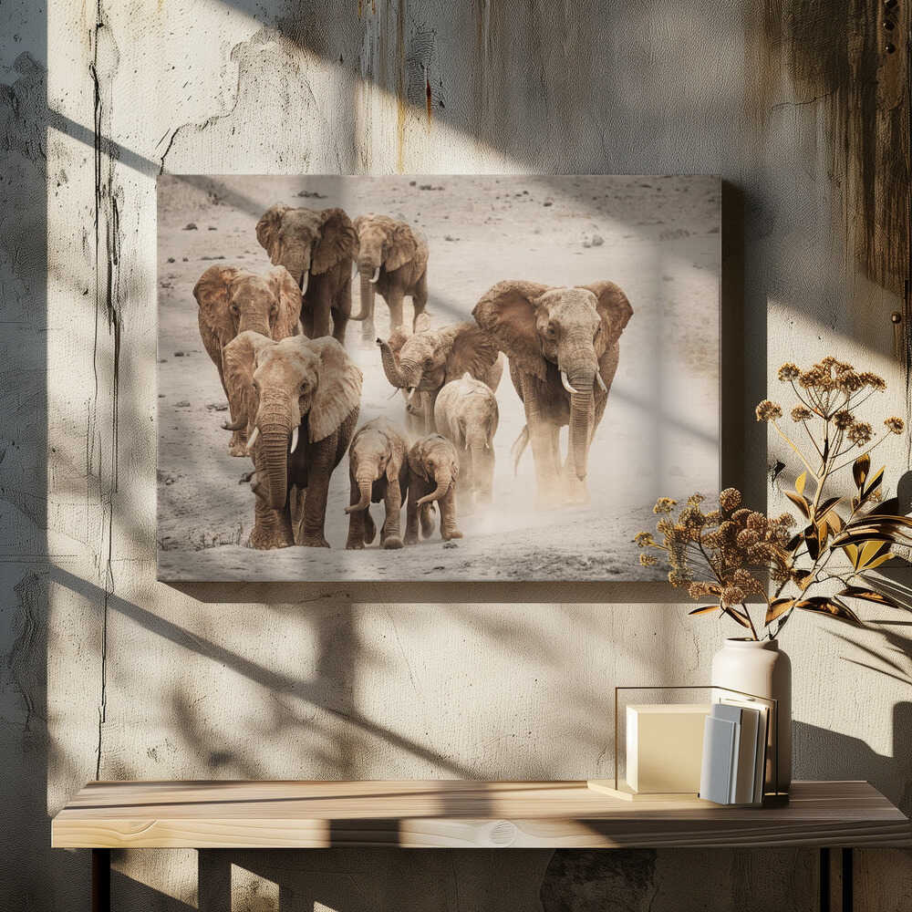 Rushing to the water!