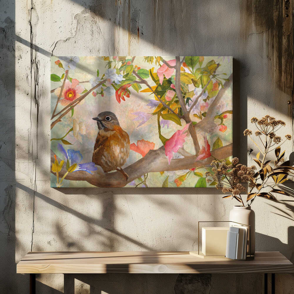 Bluebird On a Blossoming Branch