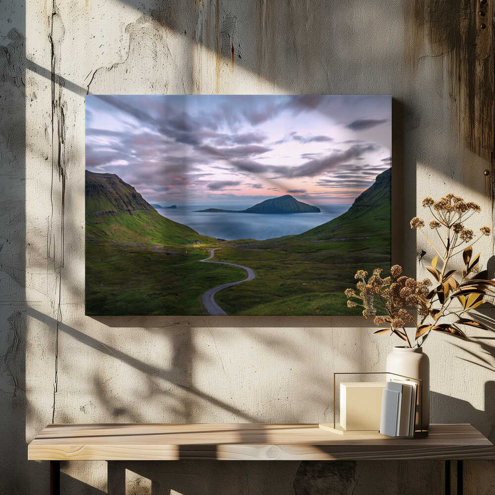 Sundown Light of Faroe Islands