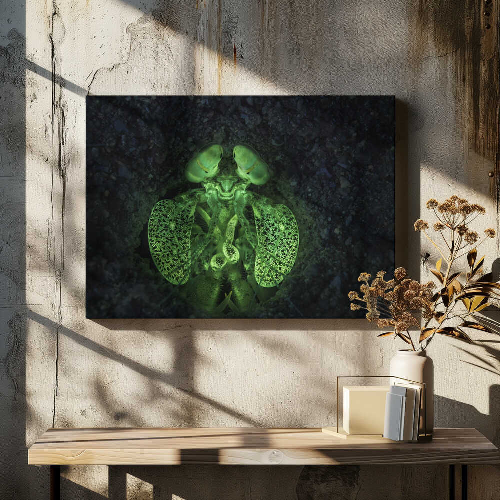 Fluorescent Mantis shrimp