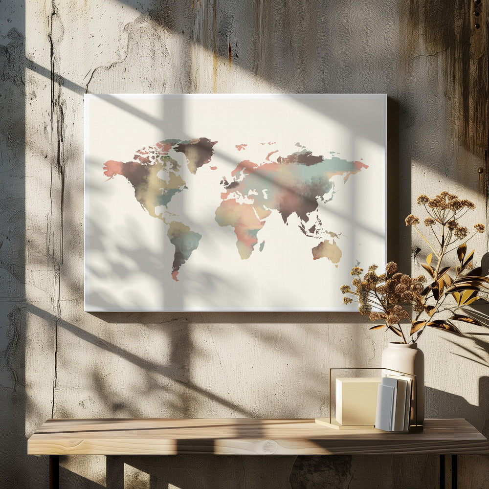 Watercolor World Map