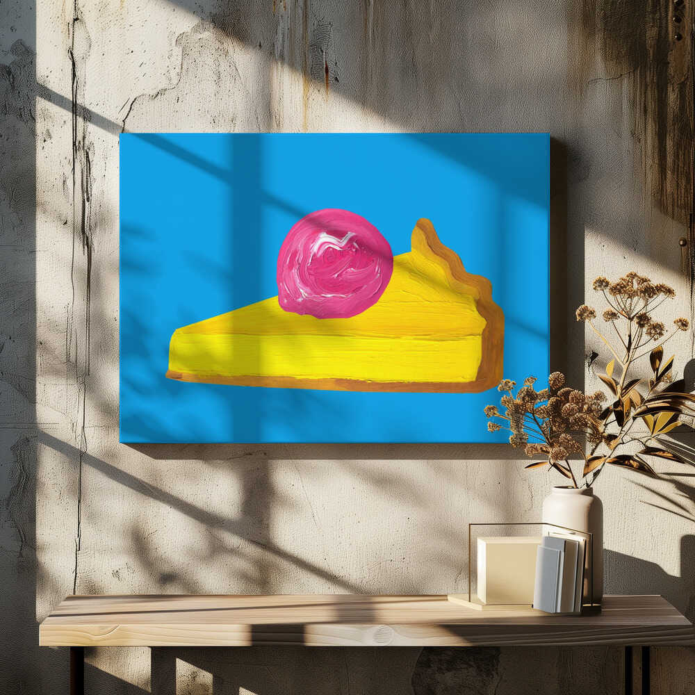 Lemon Tart With Raspberry Ice Cream