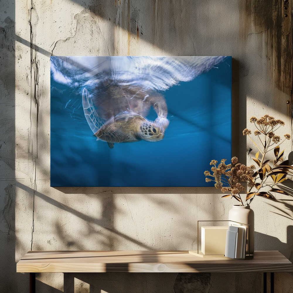 Swimming Green Turtle