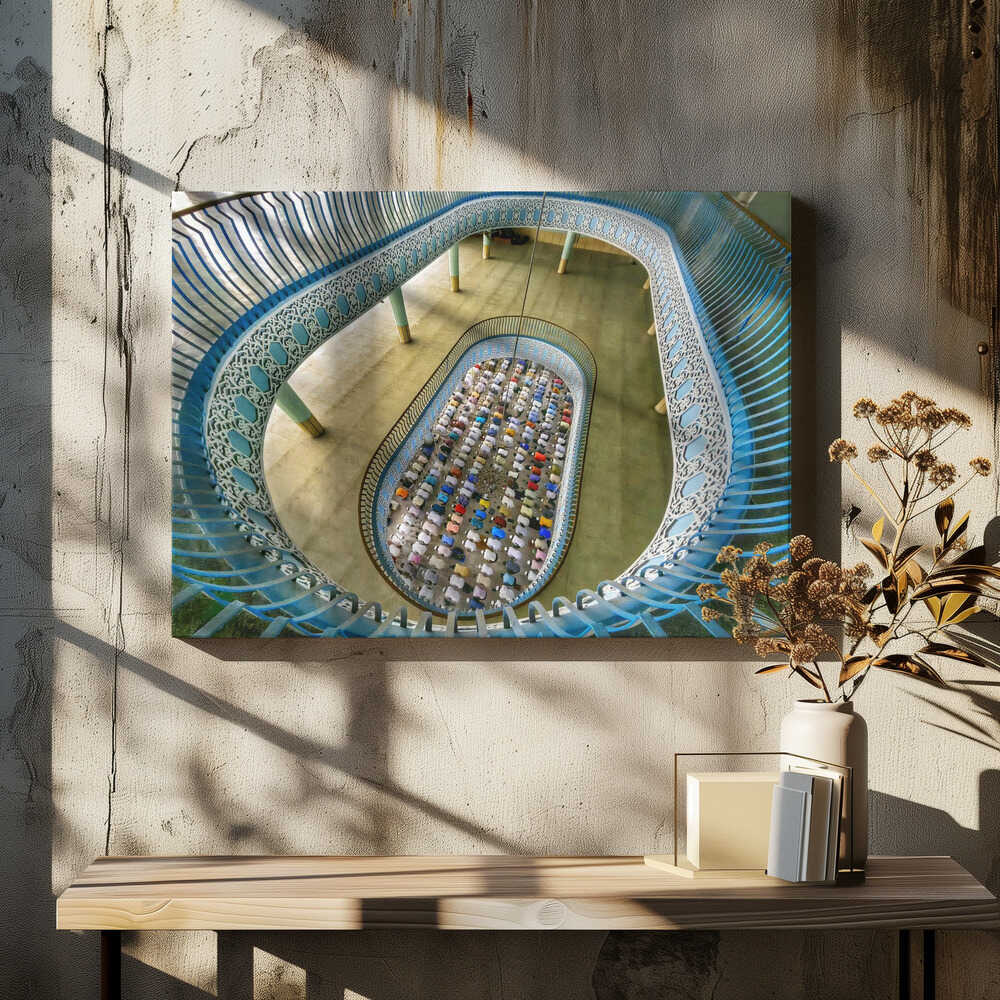 Praying in the mosque