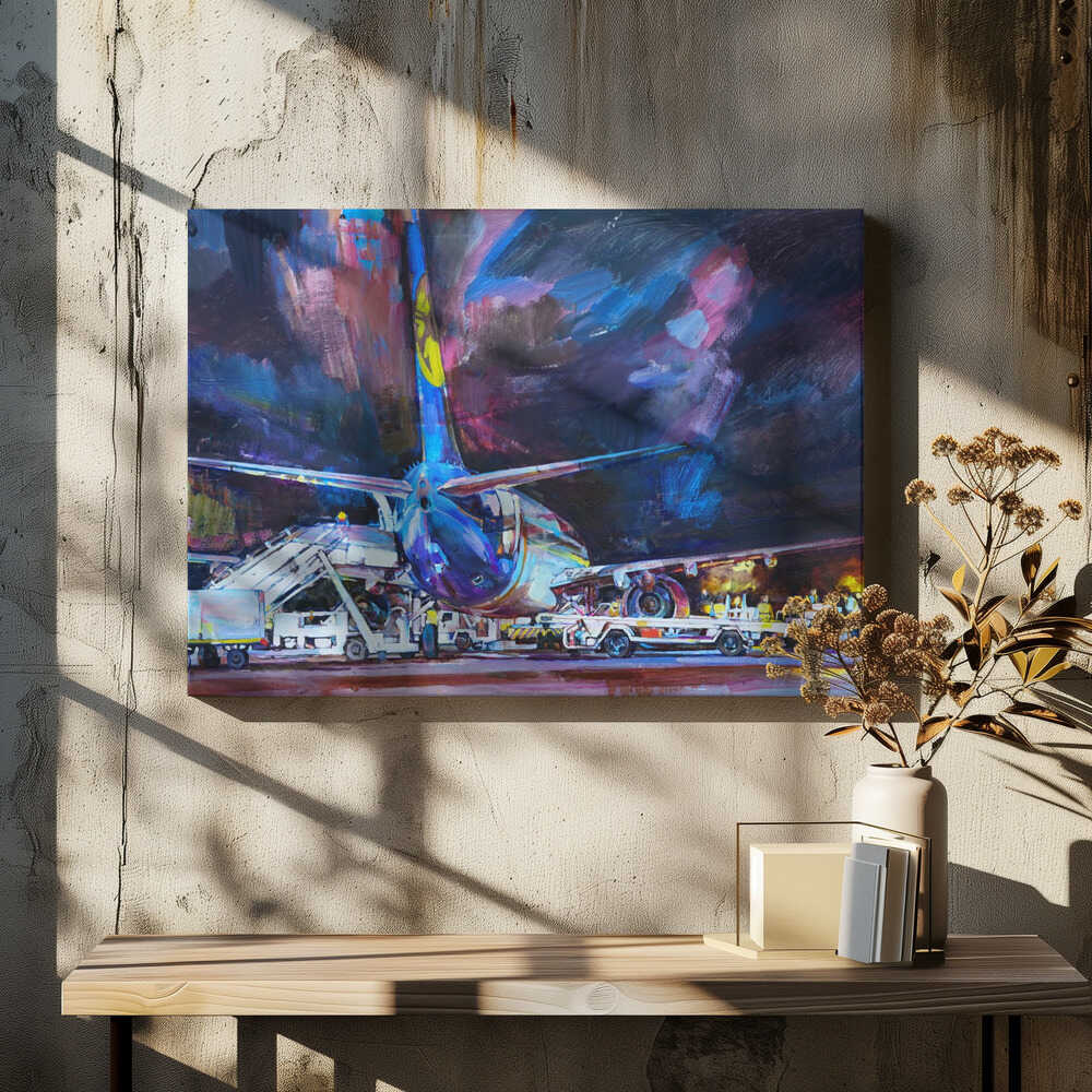 Airport night lights