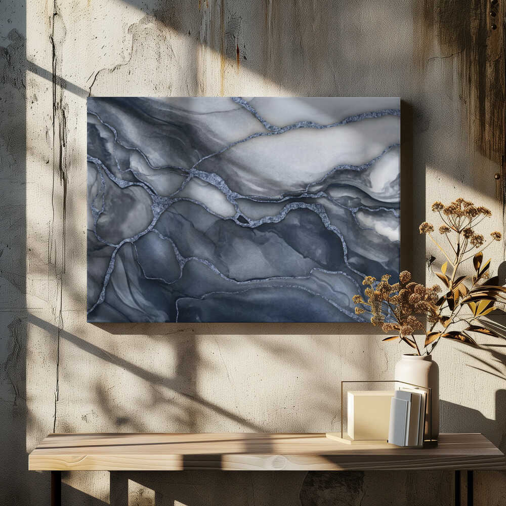 Marble Elegance Navy Blue