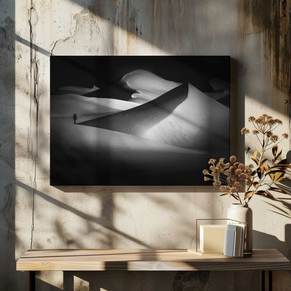 The road in the dunes...