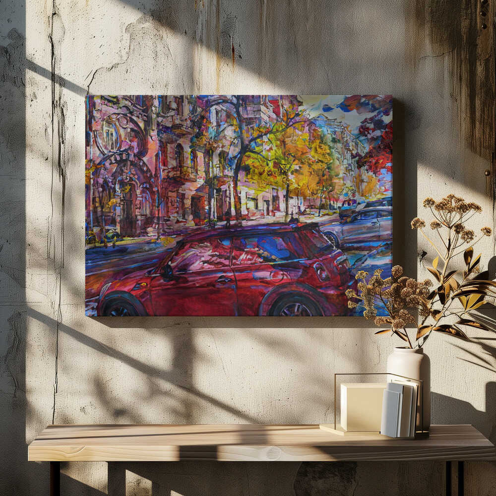 Landscape with Mini Cooper