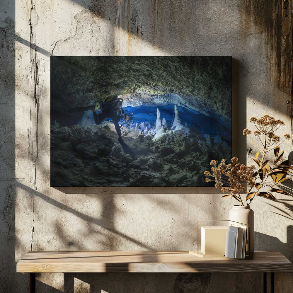 Scanning at 75 meters deep into a cave