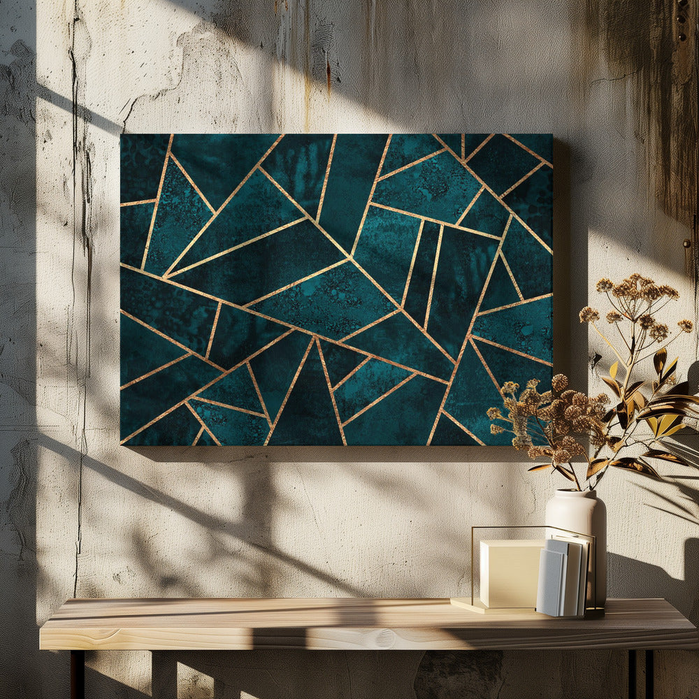 Art Prints of Deep Teal Stone