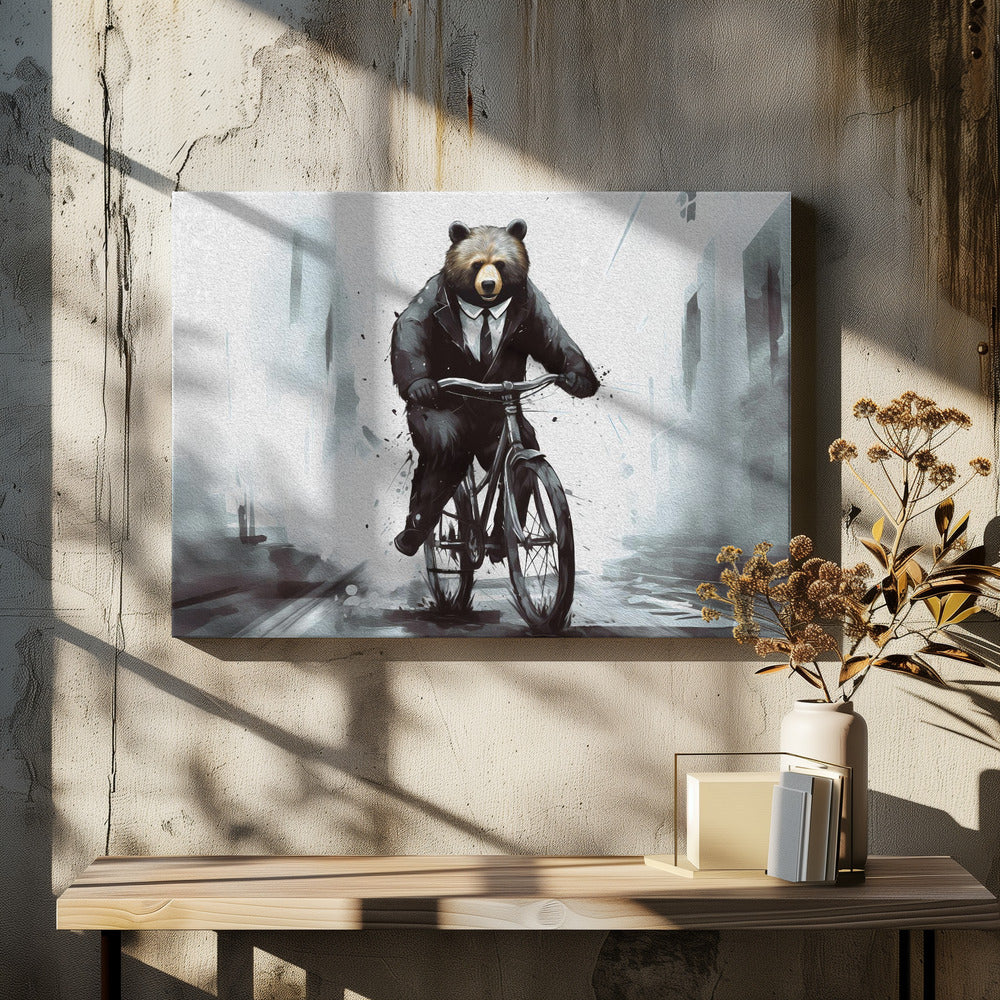 Bear on bike