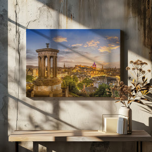 Art Prints of Magical sunset over Edinburgh