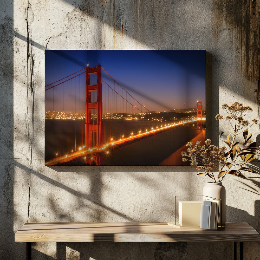 Evening Cityscape of Golden Gate Bridge