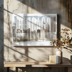 Art Prints of CHICAGO Skyline | Vintage