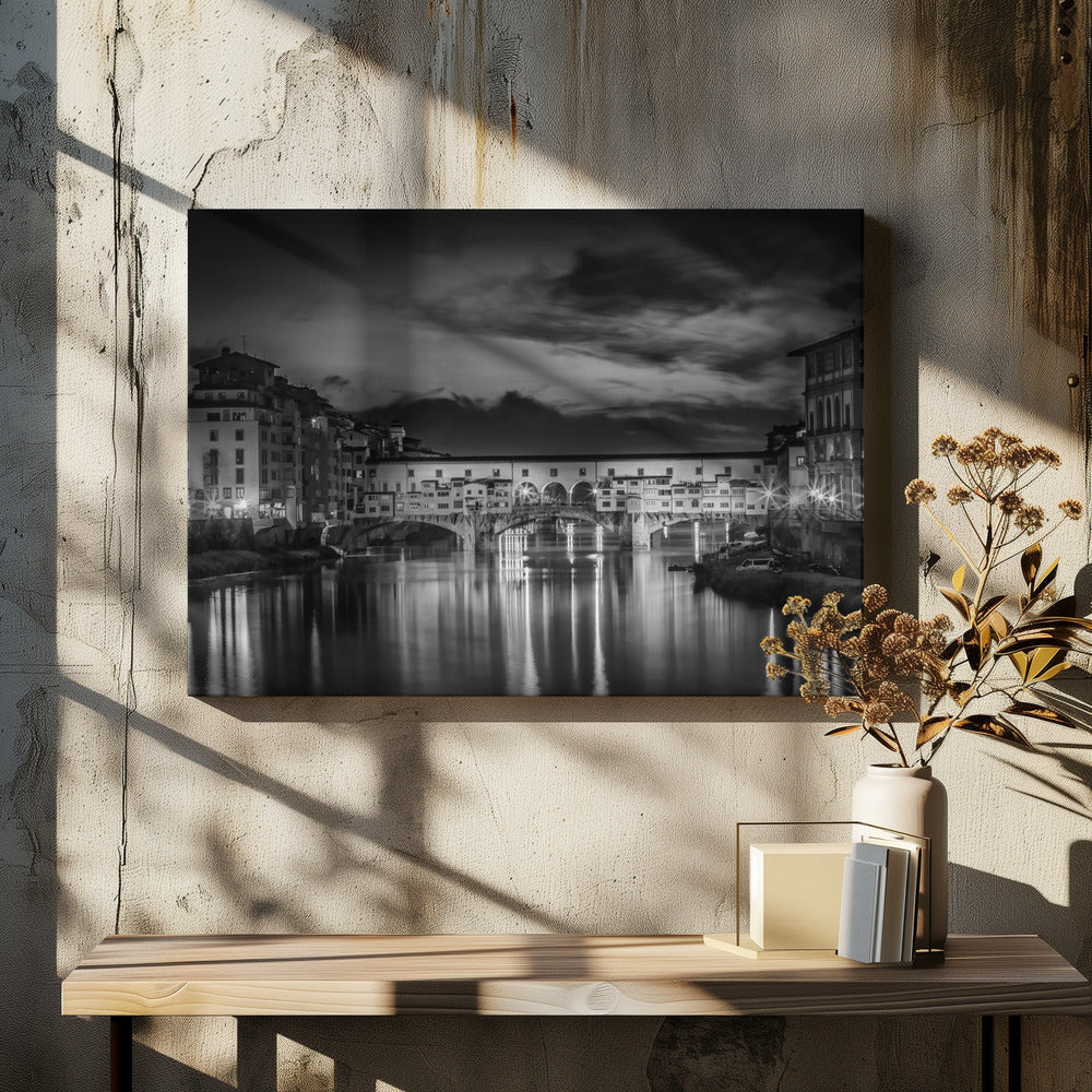 Art Prints of FLORENCE Ponte Vecchio at Night