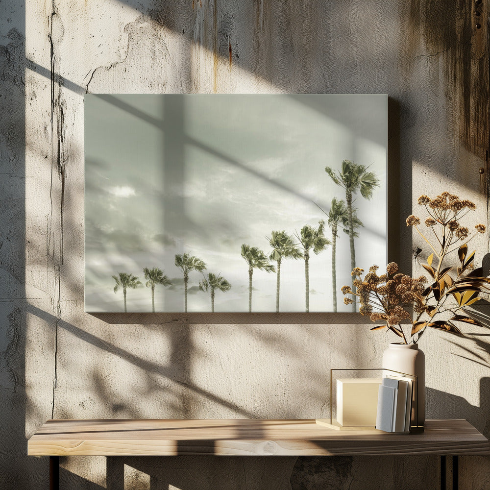 Vintage Palm Trees at the beach