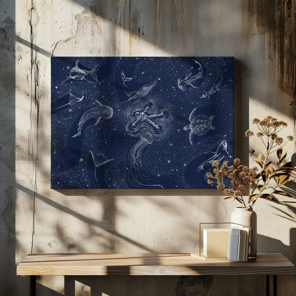 Cosmic Ocean With Astronaut