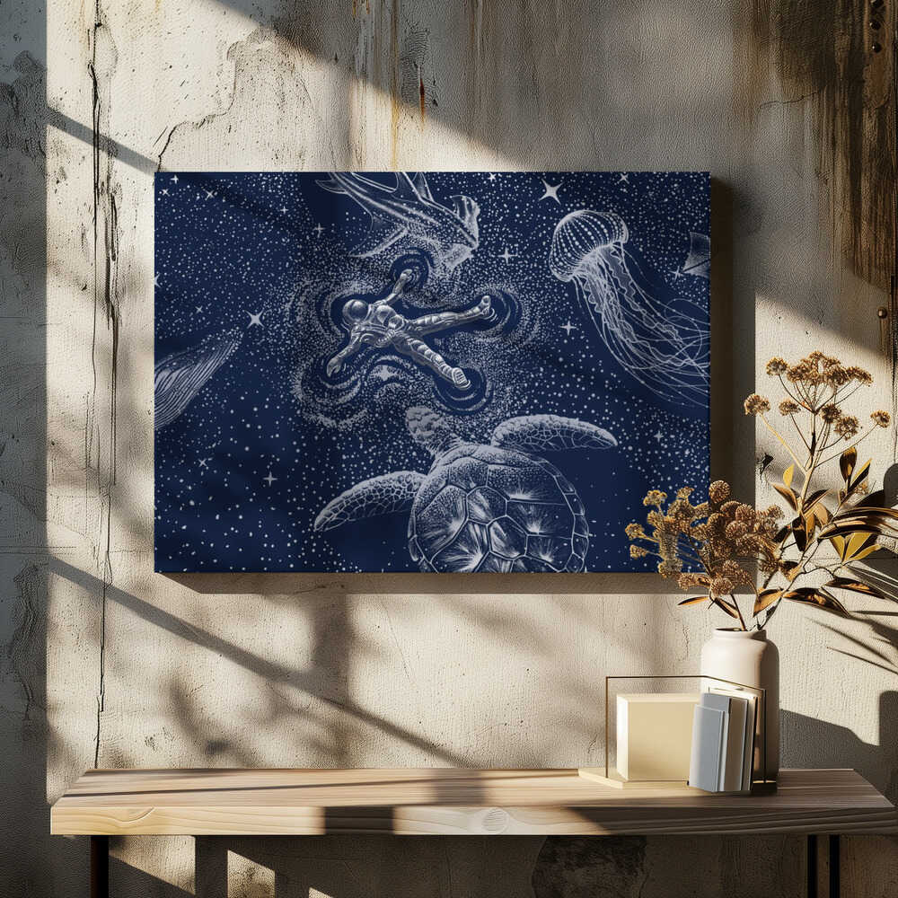 Cosmic Ocean With Astronaut