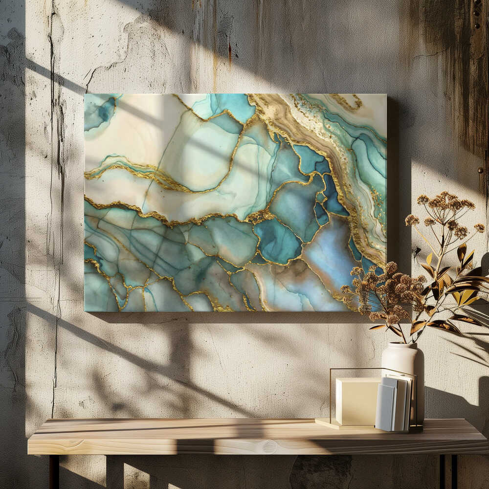 Turquoise Marble Glam