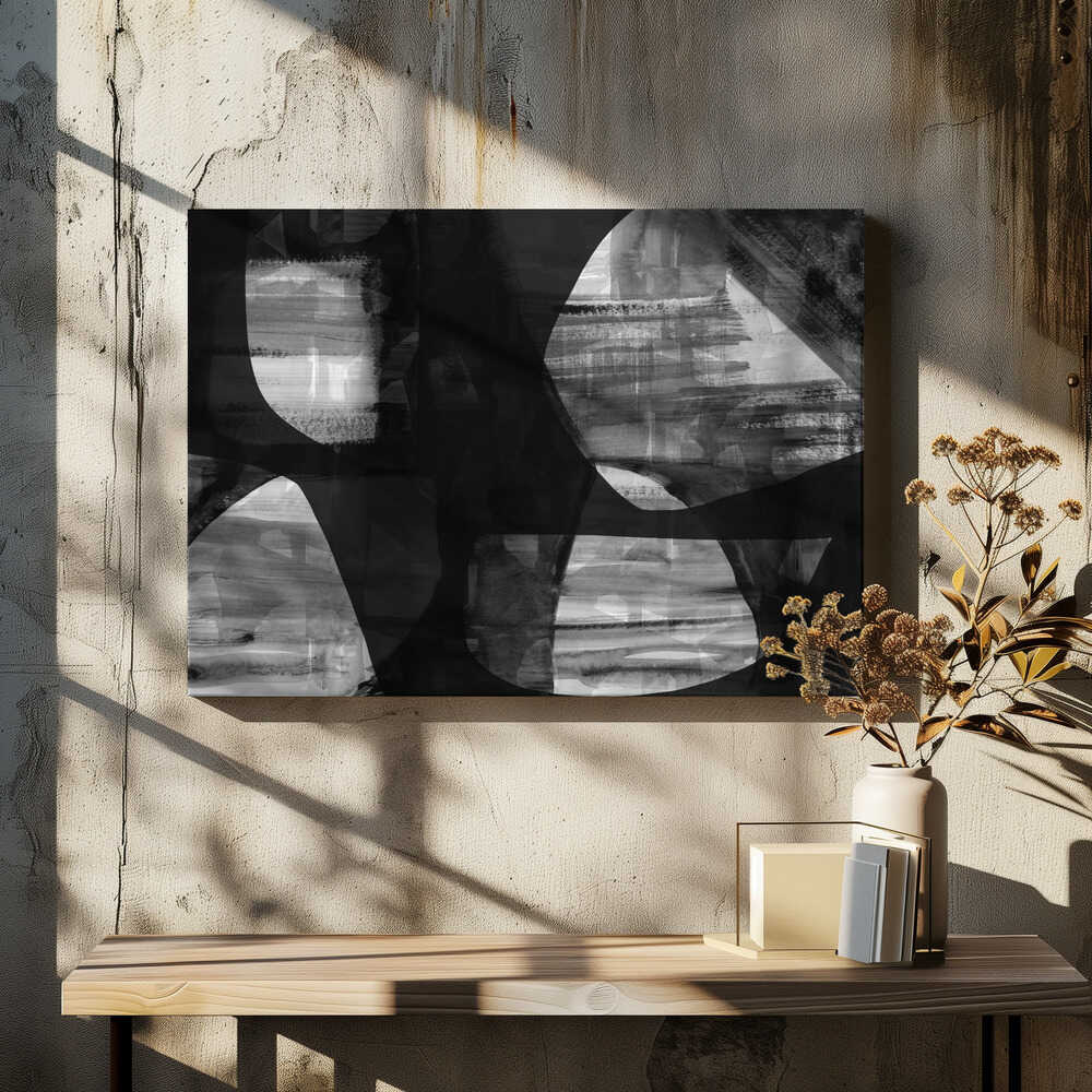 Abstract Black Night Shapes 4