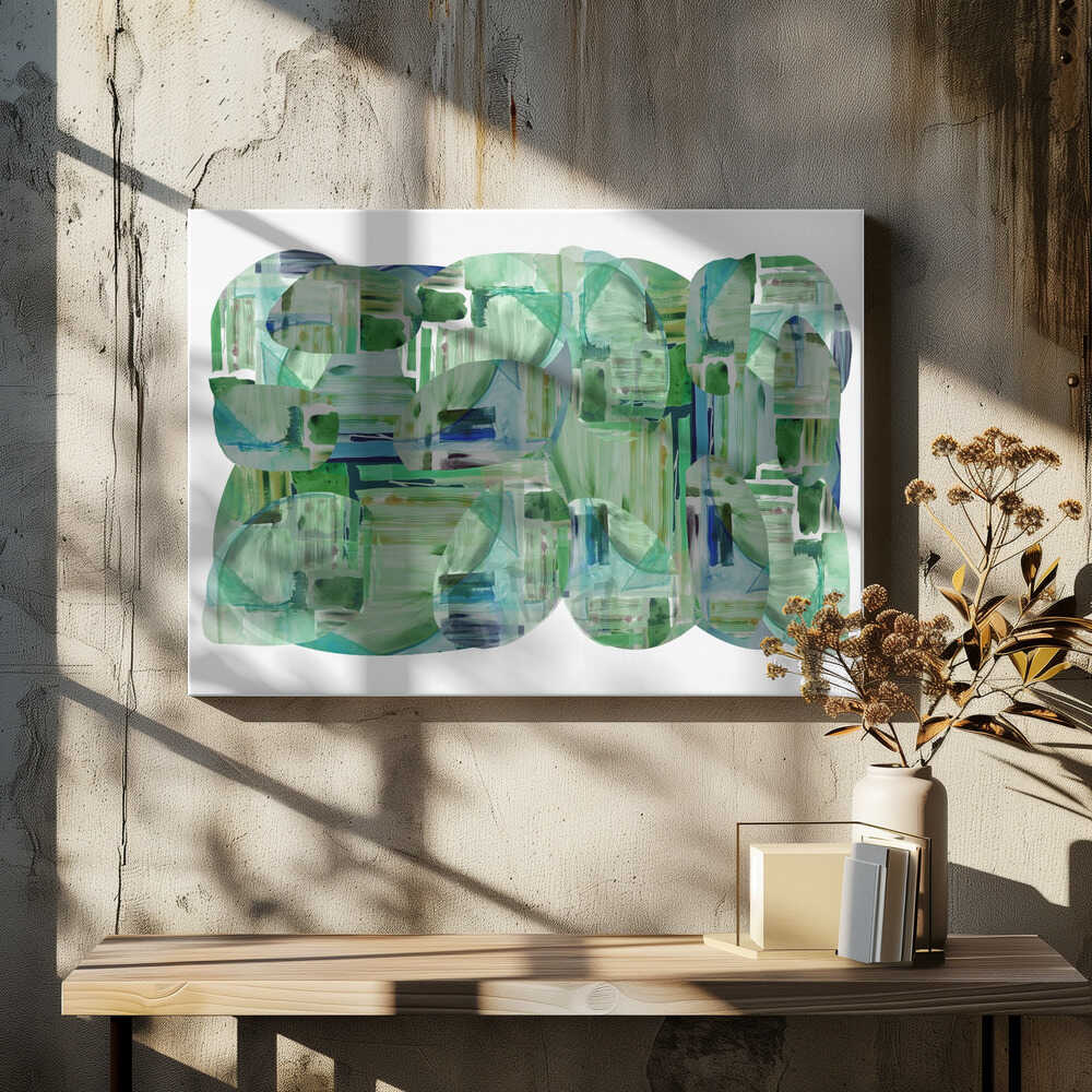 Green Cluster of Abstract Shapes 1