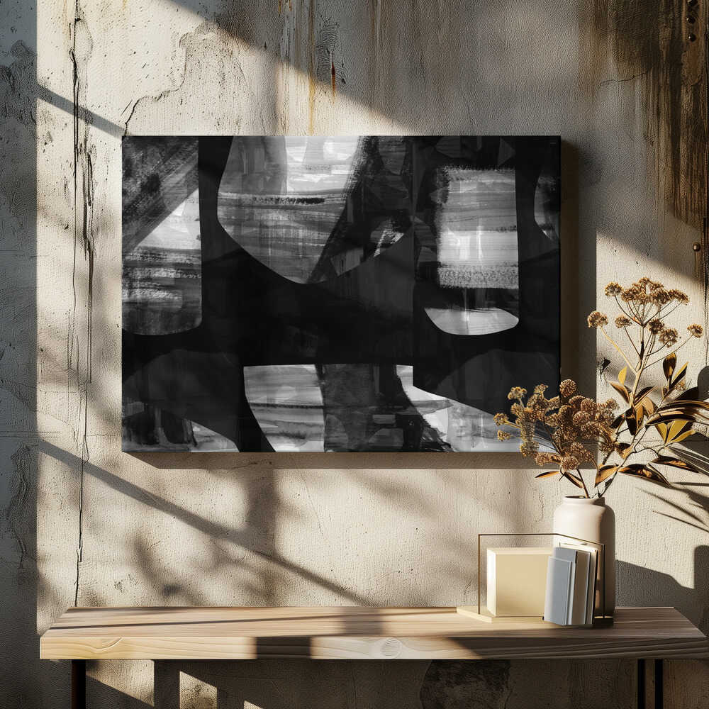 Abstract Black Night Shapes 2