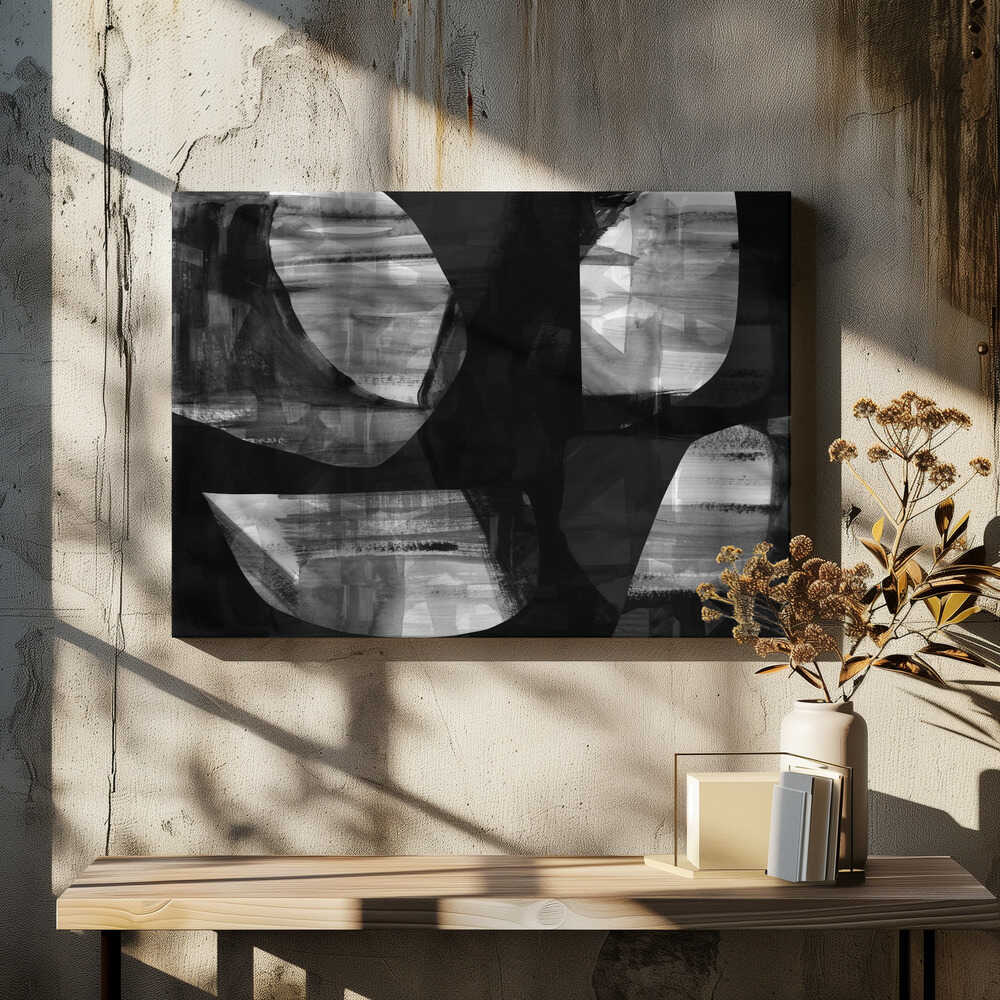 Abstract Black Night Shapes 3