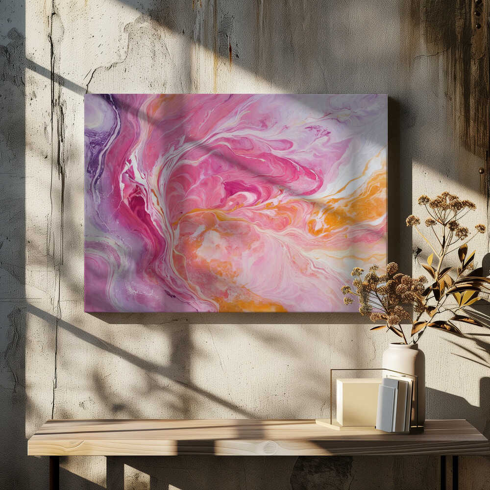 Swirling Patterns In Pink, Orange