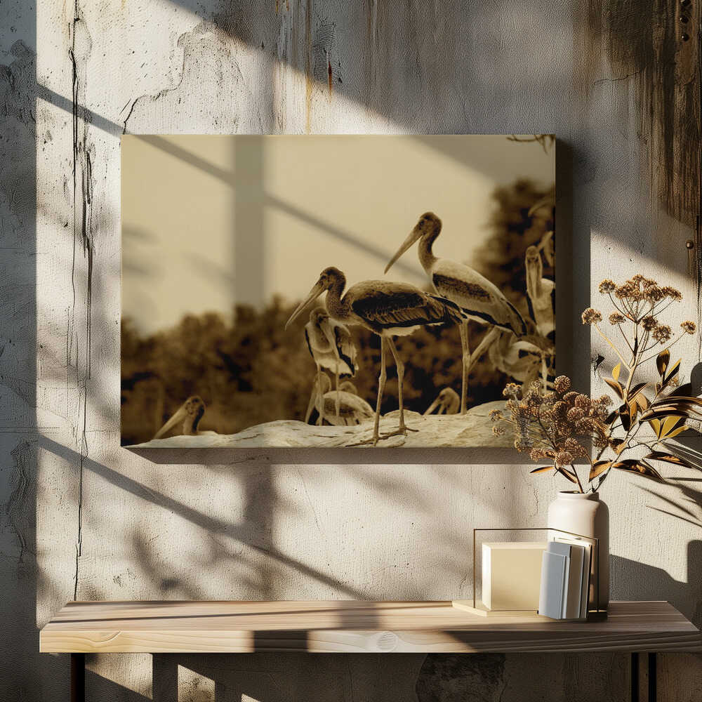 Serene Stork Gathering